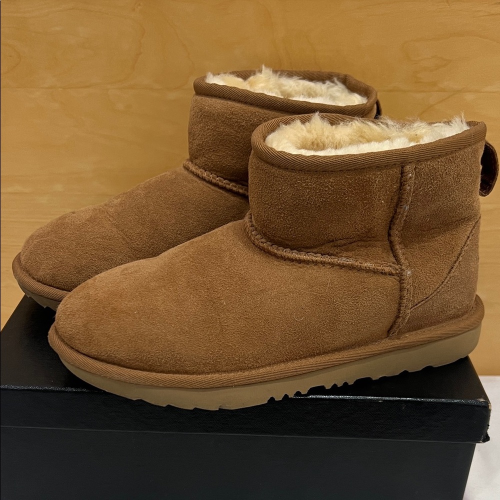 UGG Tan Kids Boots with Cozy Lining